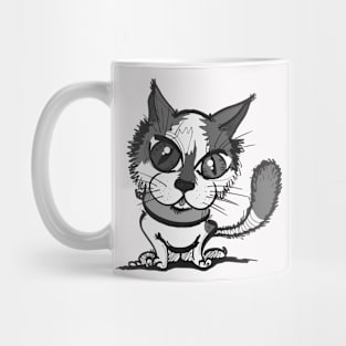 Super Cute Cat Ink Art Sketch Drawing Funny Cat For Cats Lovers Mug